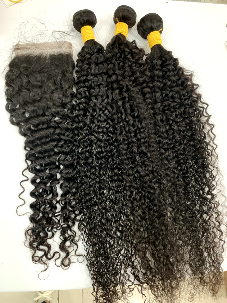 Brazilian virgin hair bundle jerry curly