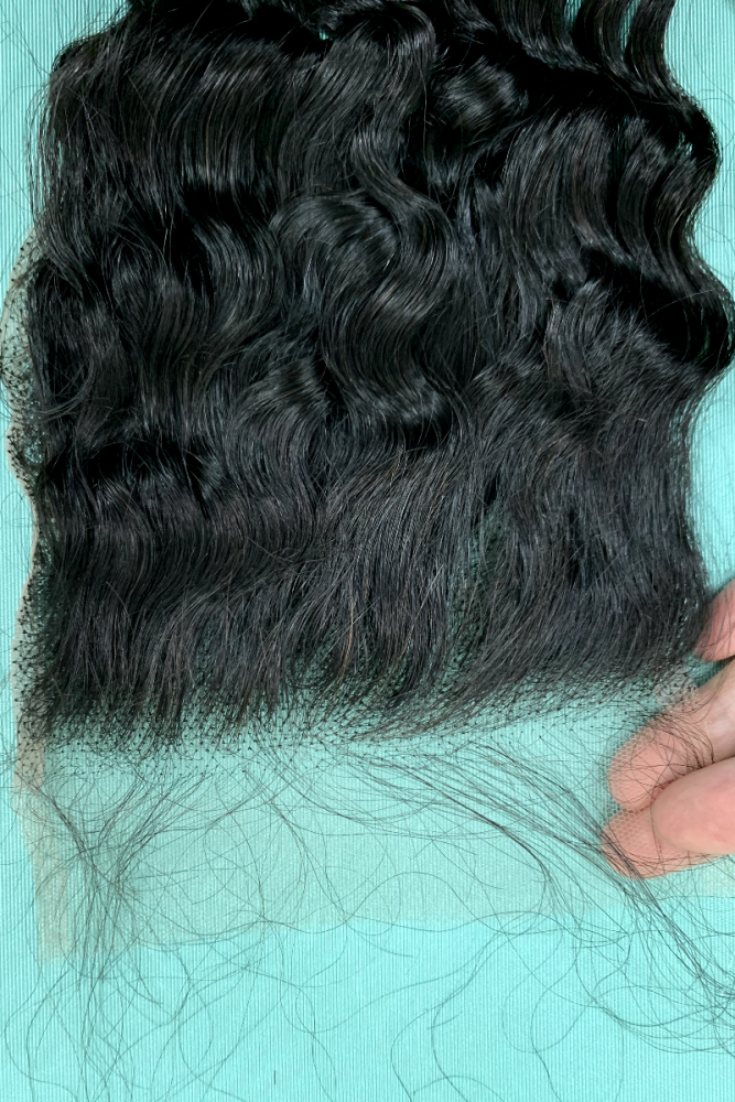 top virgin HD lace closure with small knots #1b body wave