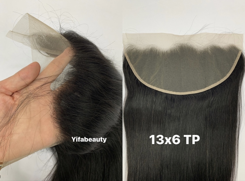 top virgin Transparent lace closure with small knots #1b body wave