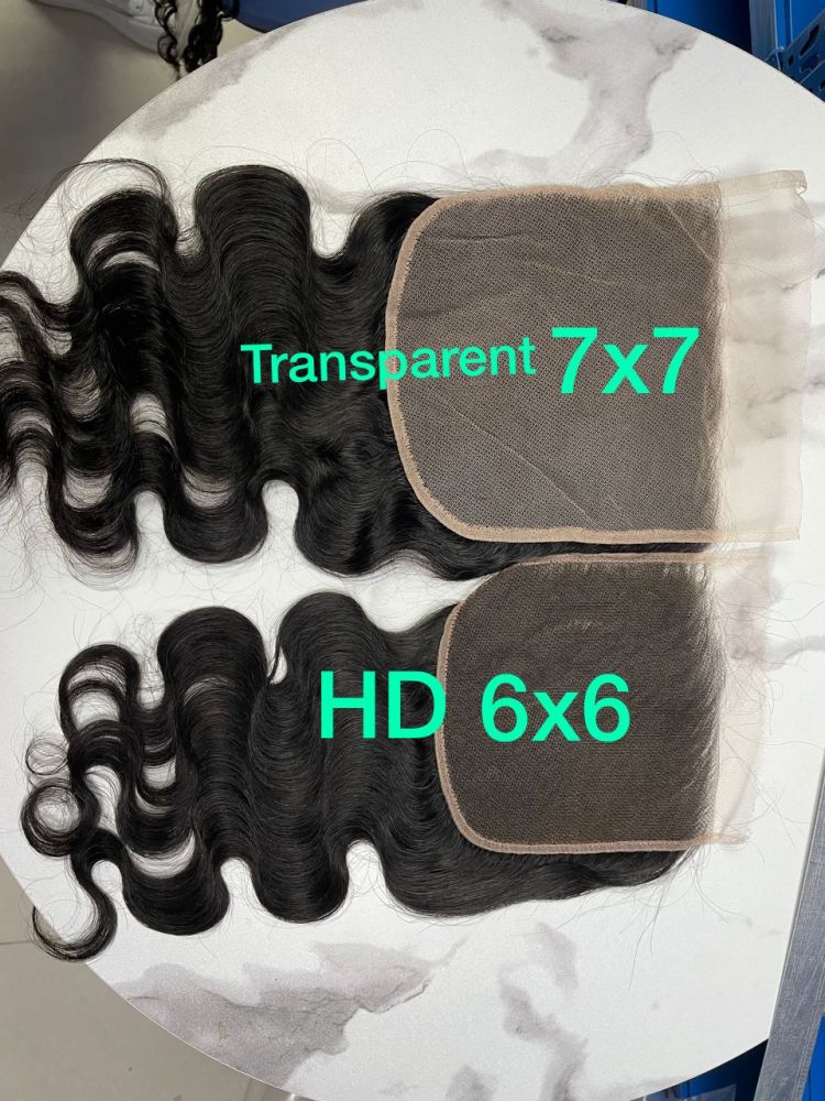 top virgin HD lace closure with small knots #1b body wave