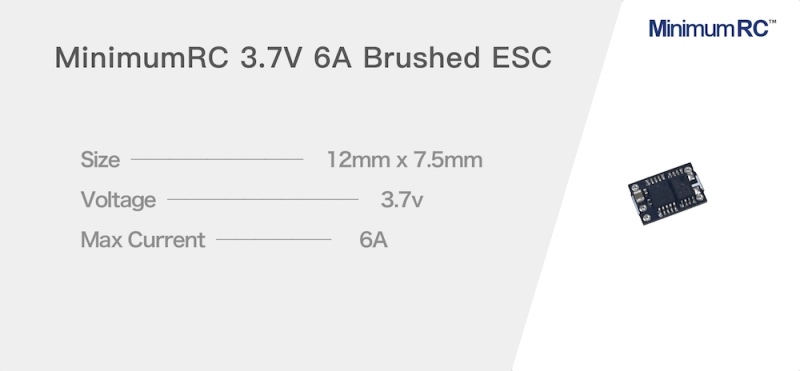 3.7v 6A Brushed ESC Micro ESC for Brushed Motor