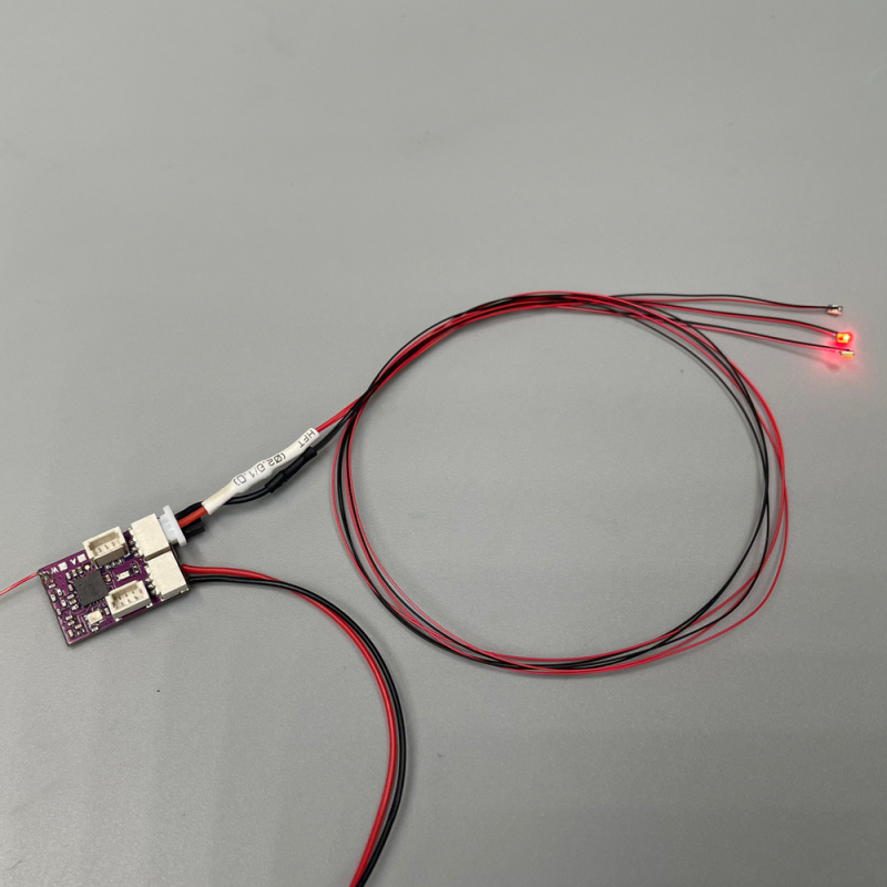 MinimumRC LED navigation light system ultra-light red green white with 1.0 jst plug