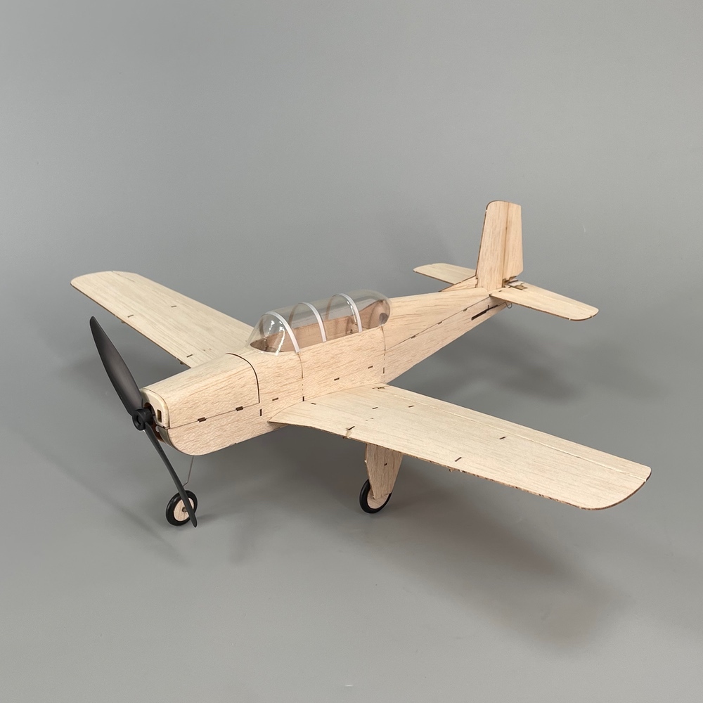 T-34 Mentor Vintage Balsa 4CH 460mm micro RC aircraft kit