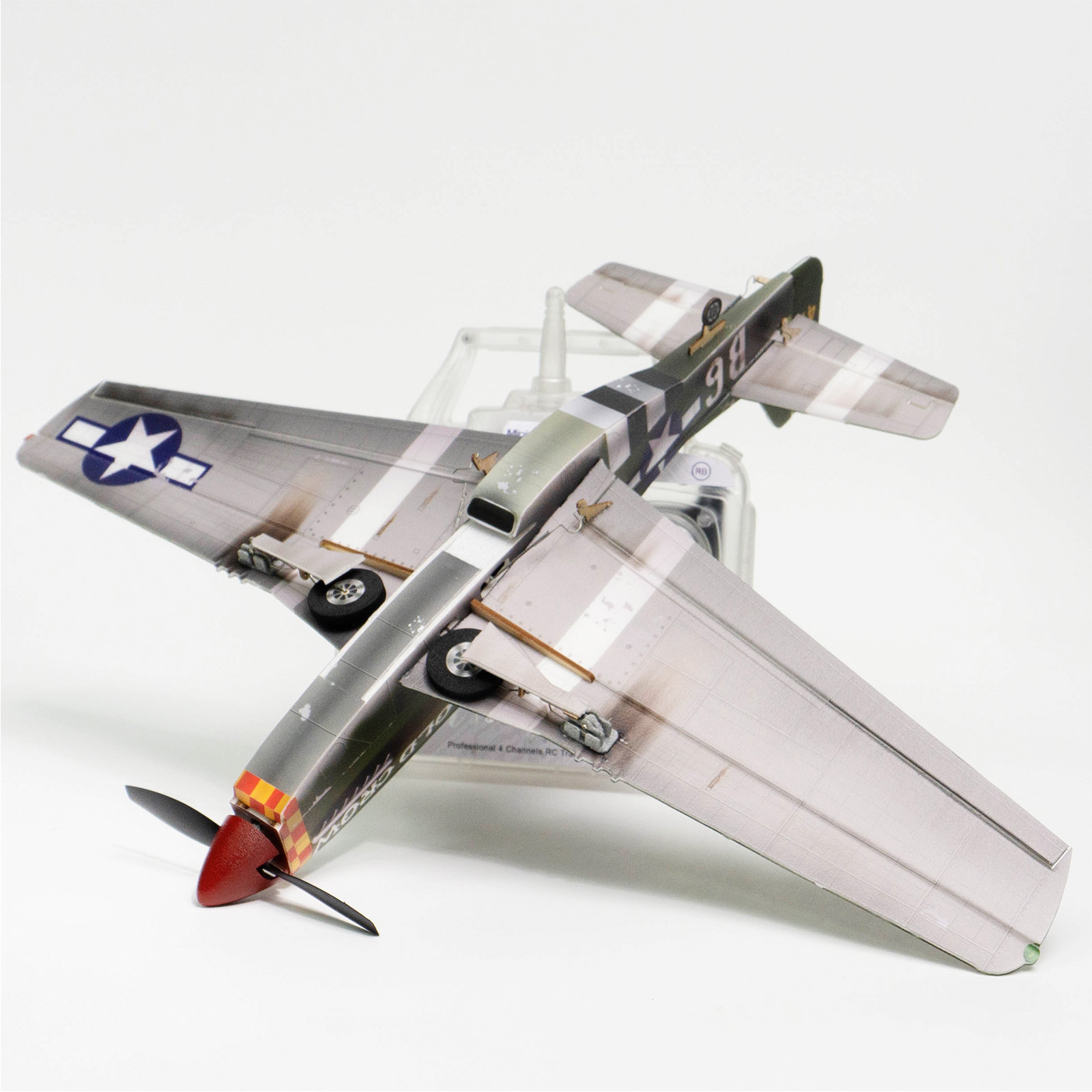 Toy plane with store retractable landing gear