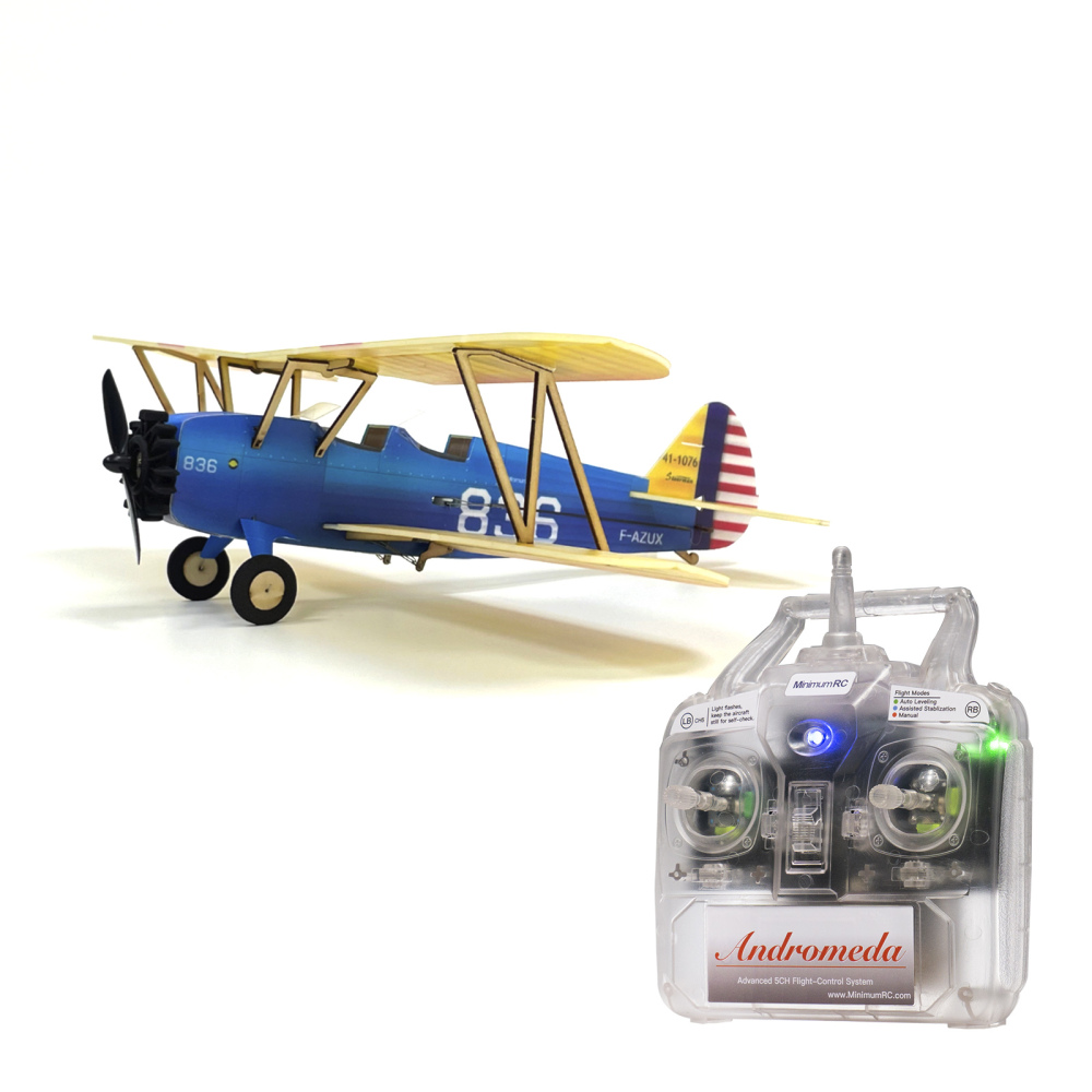 PT-17 Stearman Micro Scale 4CH 360mm RC airplane