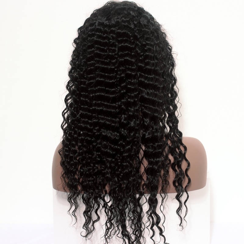 250% Density Wig Pre-Plucked Natural Hair Line Deep Wave Malaysian Lace Wigs with Baby Hair for Black Women