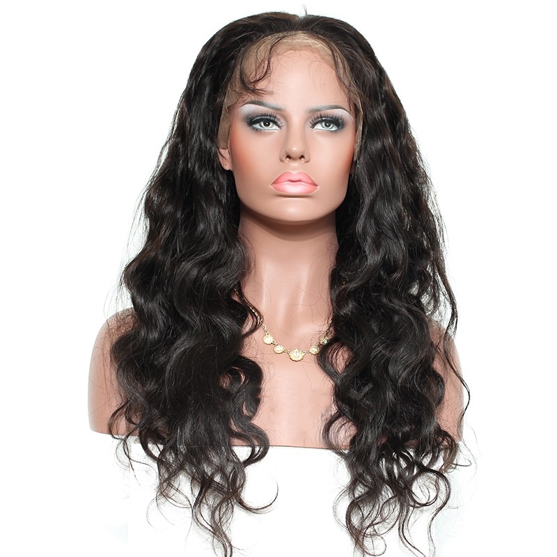 Glueless Lace Front Wigs 250% Density Pre-Plucked Human Hair Wig Glueless With Baby Hair Natural Color Wig For Black Women