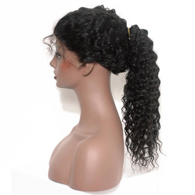 Indian Wigs 250% Density Wig Pre-Plucked Natural Hair Line Deep Wave with Baby Hair for Black Women