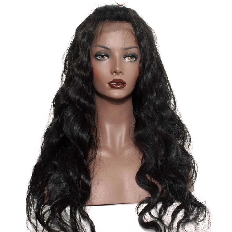 Best Lace Front Wig Human Body Wave hair 250% Density Natural Color Pre-Plucked Human Hair Lace Front Wigs with Natural Baby Hair Bleached Knots