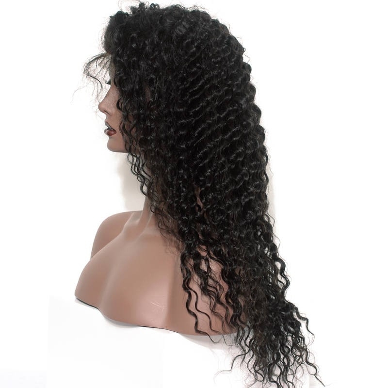 250% Density Lace Front Human Hair Wigs Pre-Plucked Natural Hair Line Deep Curly Unprocessed Lace Front Human Hair Wigs