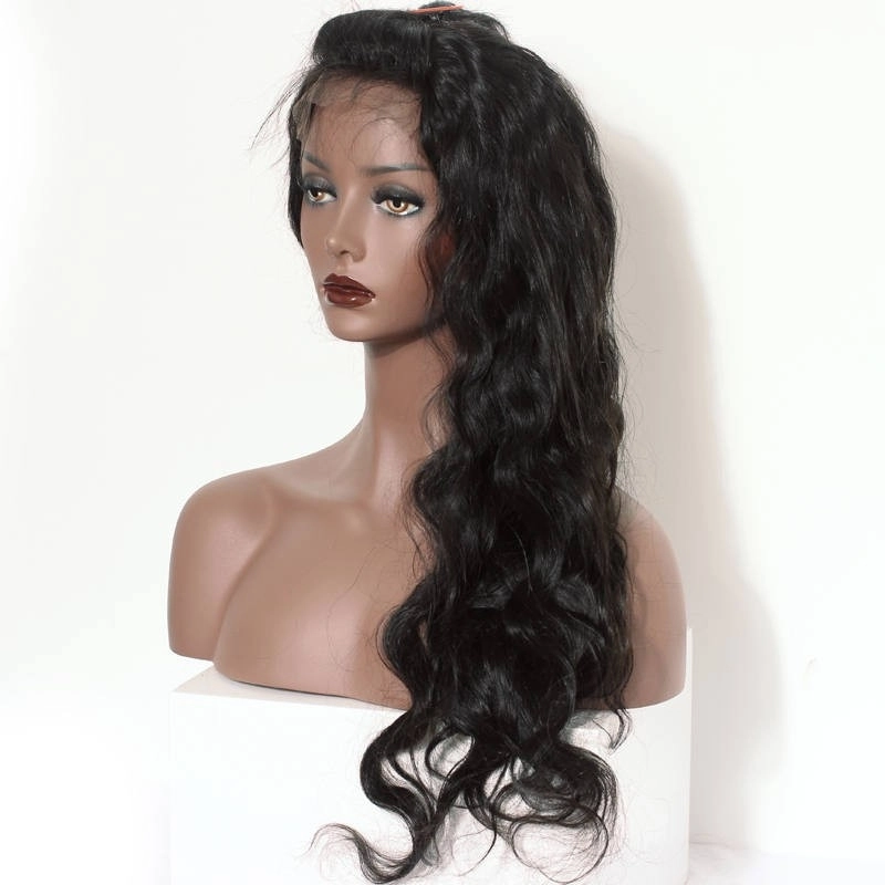 Best Lace Front Wig Human Body Wave hair 250% Density Natural Color Pre-Plucked Human Hair Lace Front Wigs with Natural Baby Hair Bleached Knots