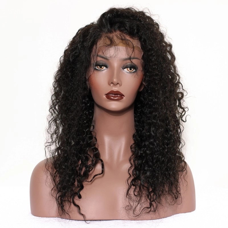 Best Lace Wig 250% Density Wig Pre-Plucked Kinky Curly Peruvian Hair With Baby Hair Natural Hair Line For Black Women