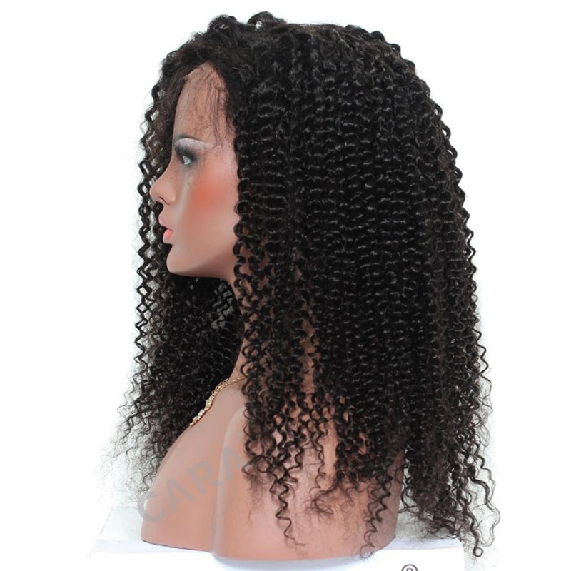 Brazilian Lace Front Wigs Human Hair 250% Density Pre-Plcked Natural Color Kinky Curly With Baby Hair Bleached Knots Lace Wig For Black Women