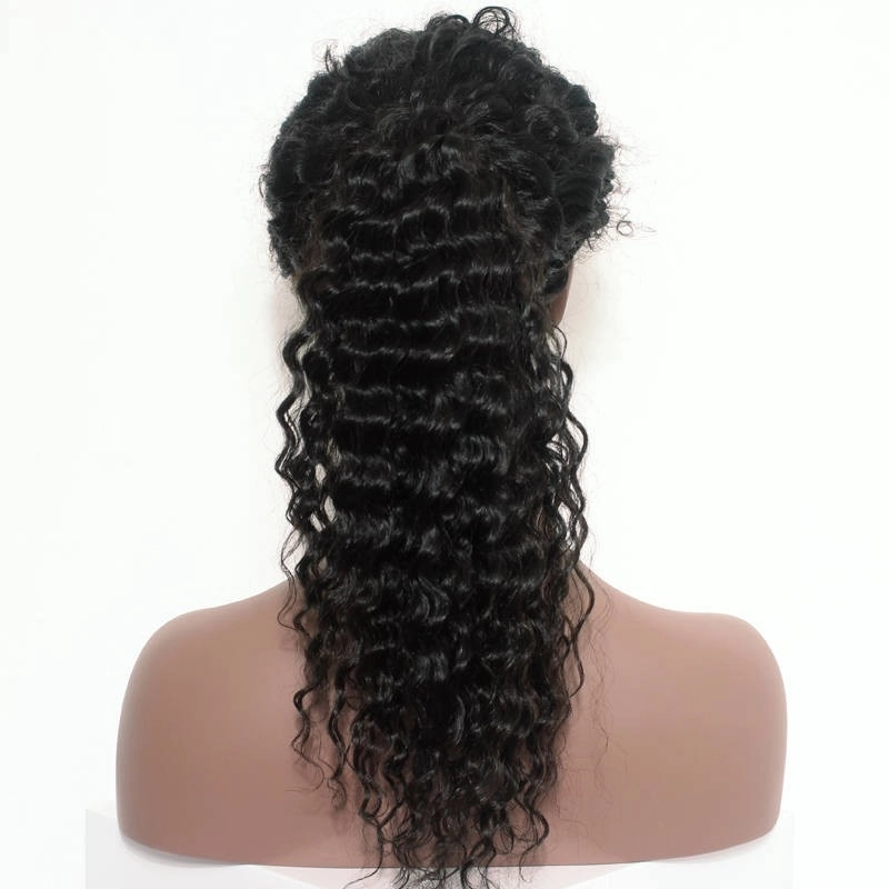 250% Density Wig Pre-Plucked Natural Hair Line Deep Wave Malaysian Lace Wigs with Baby Hair for Black Women