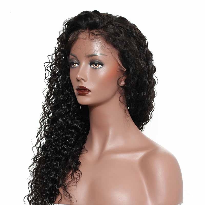 Natural Hairline Brazilian 250% Density Wig Pre-Plucked Natural Hair Line Deep Wave