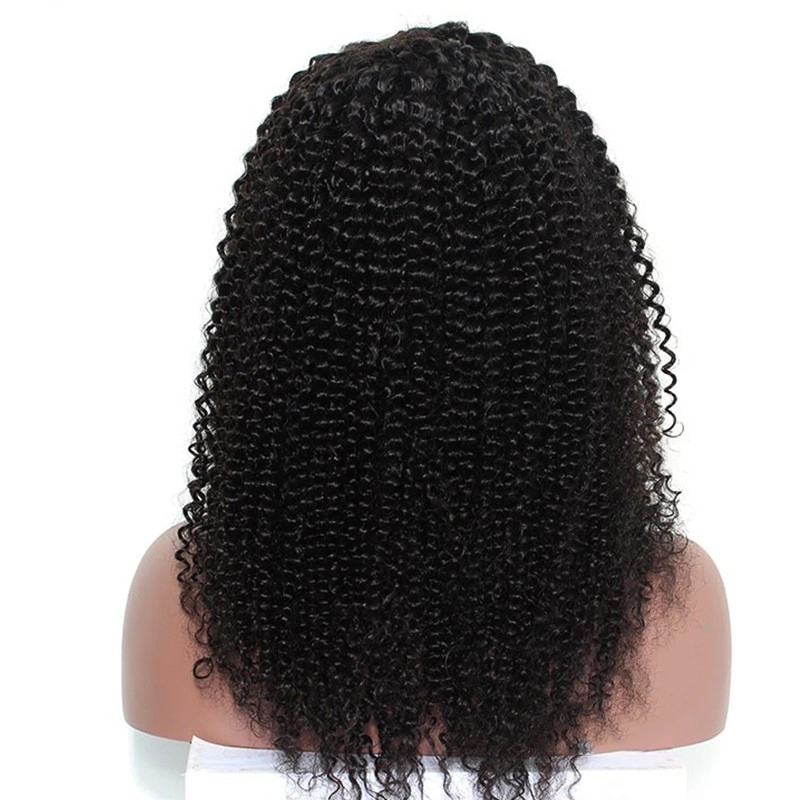 Brazilian Lace Front Wigs Human Hair 250% Density Pre-Plcked Natural Color Kinky Curly With Baby Hair Bleached Knots Lace Wig For Black Women