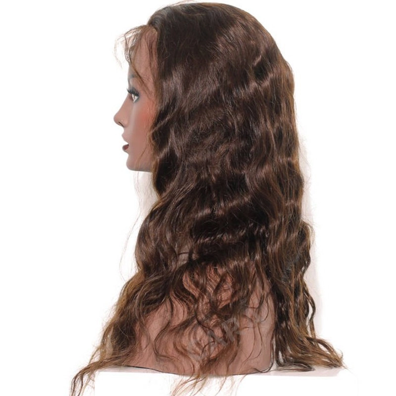 Lace Front Human Hair Wigs Body Wave 250% Density Wig Pre-Plucked Natural Hair Line with Baby Hair #4 color