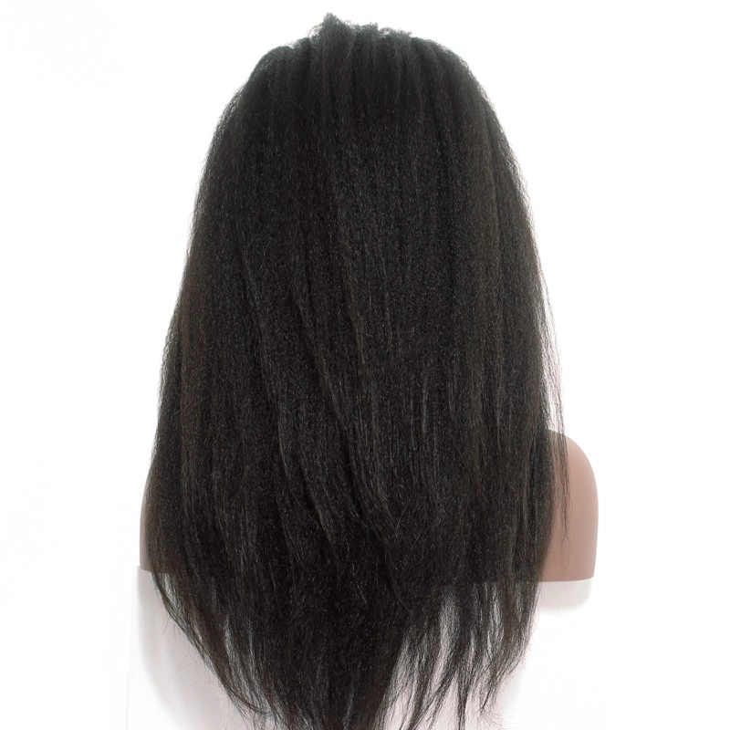 Affordable Lace Front Wigs Kinky Staright Hair 250% Density Human Hair With Natural Baby Hair Around