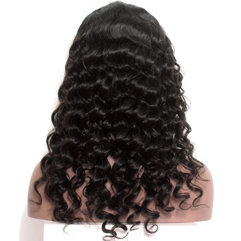 Human Hair Wigs Loose Wave 360 Lace Wigs Brazilian Remy Hair  Hair With Natural Hairline Hidden Knots