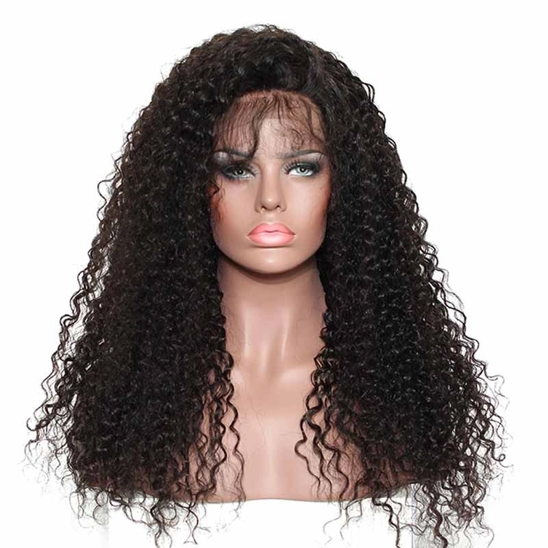 Remy Lace Front Wigs Human Hair Wigs Natural Black Color 200% Density Wigs Pre Plucked Natural Baby Hair Around