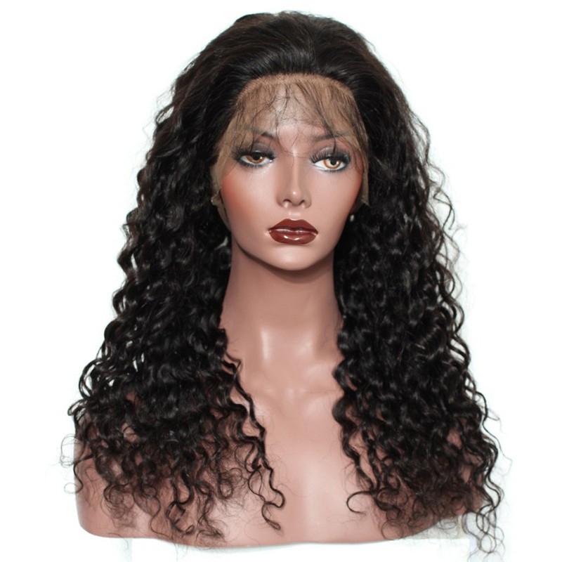 Pre Plucked 360 Lace Wigs Malaysian Remy Hair Loose Curly  Human Hair Wigs