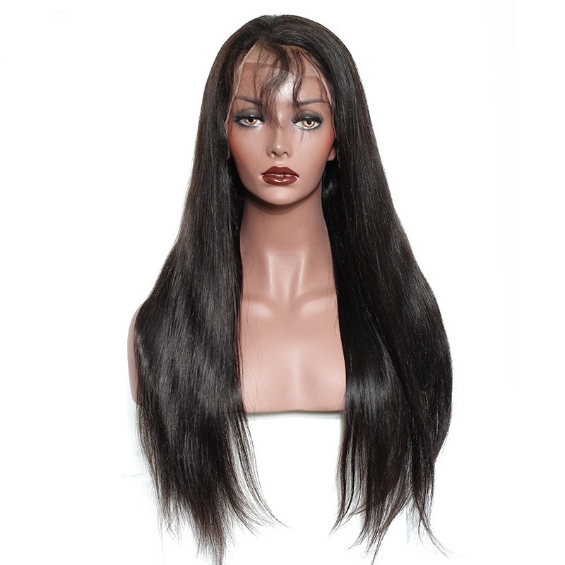 360 Lace Wigs 8A Brazilian Hair Silky Straight Human Hair 150% Density Full Lace Human Hair Wigs With Natural Baby Hiar Bleached Knots For BlacK Women