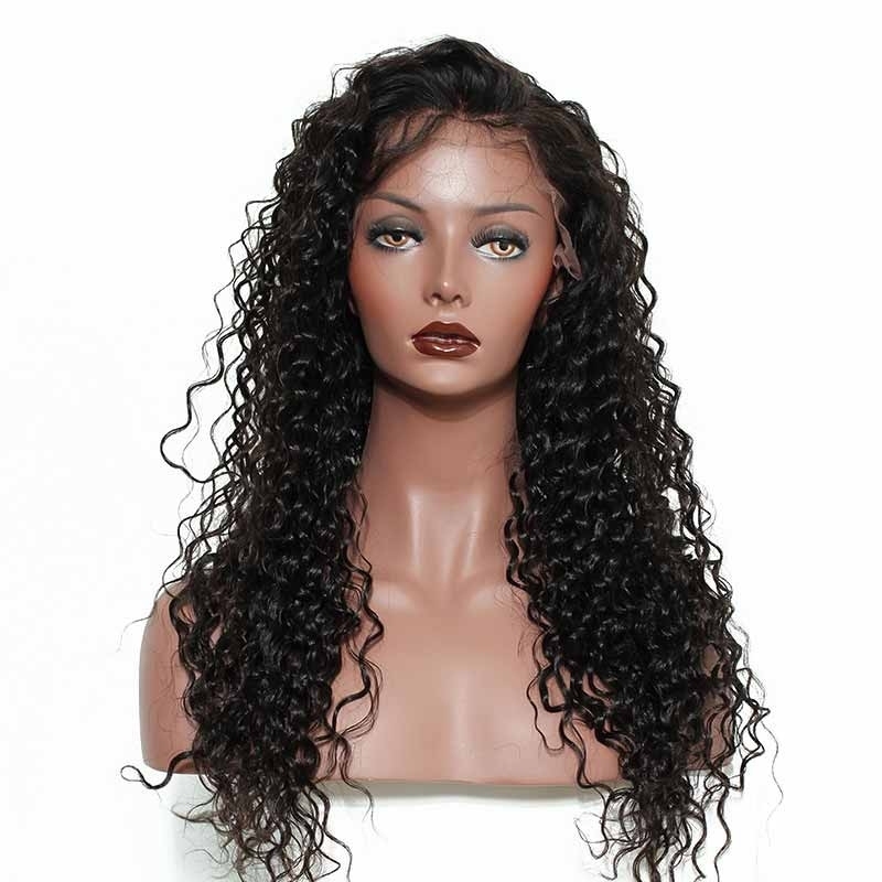 Deep Wave 360 Full Lace frontal  Wigs Natural Hair Line  Brazilan Human Hair No Tangle No Shedding