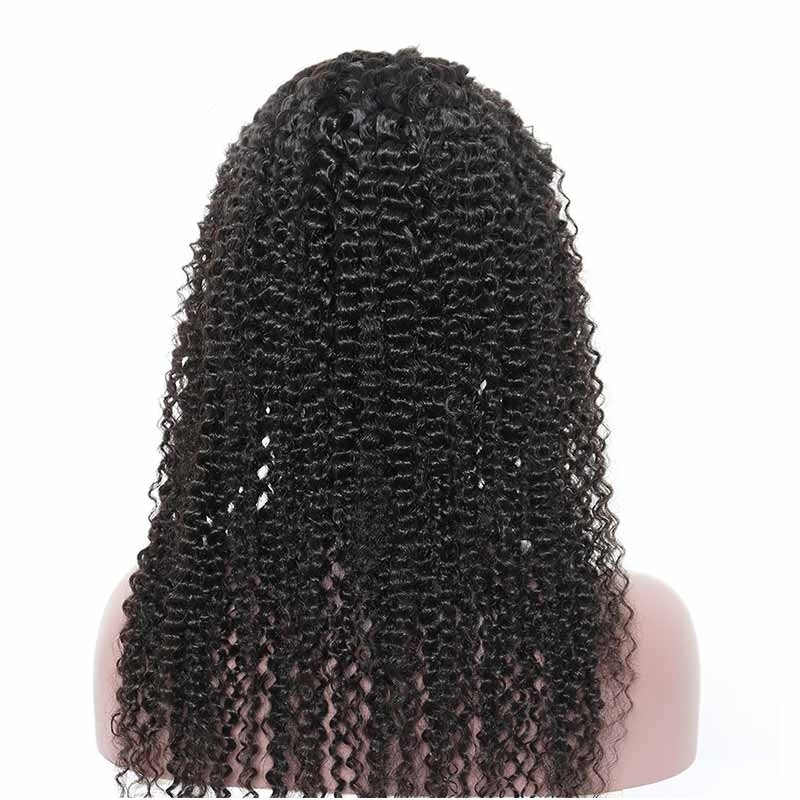 Full Lace Wigs With Baby Hair Human Hair Kinky Curly 180% Density Glueless Wig With Baby Hair Pre-Plucked Natural Hair Line