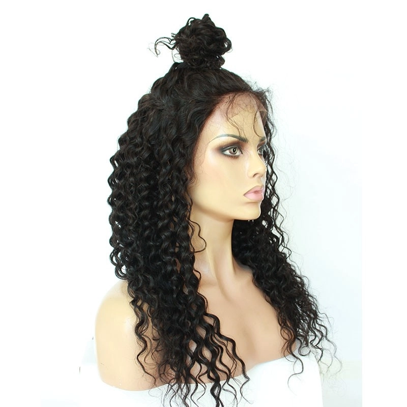 Reasonable Full Lace Wigs Natural Black Brazilian Human Hair Wig Deep Curly