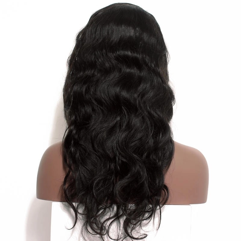 Full Lace Human Hair Wigs With Baby Hair 180% Density Natural Color Natural Hair Line Pre-Plucked Glueless Wig Bleached Knots