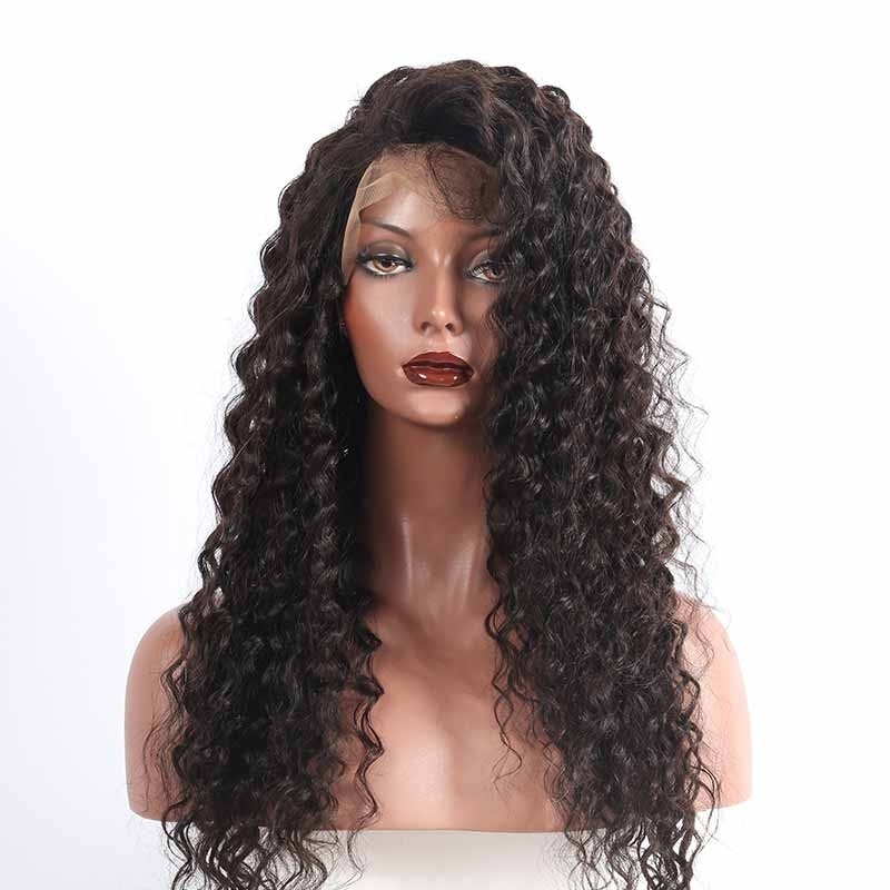 Silk Top Full Lace Wigs Glueless Full Silk Base Wigs Deep Wave Human Hair Wigs 150% Density Wigs No Tangle Pre-Plucked Natural Hair Line