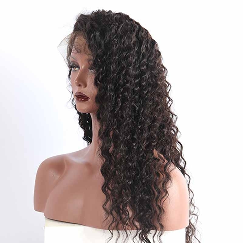 Silk Top Full Lace Wigs Glueless Full Silk Base Wigs Deep Wave Human Hair Wigs 150% Density Wigs No Tangle Pre-Plucked Natural Hair Line