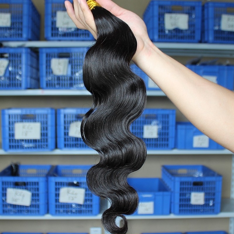 Natural Color Body Wave Indian Remy Human Hair Extensions Weave 3 Bundle Deals