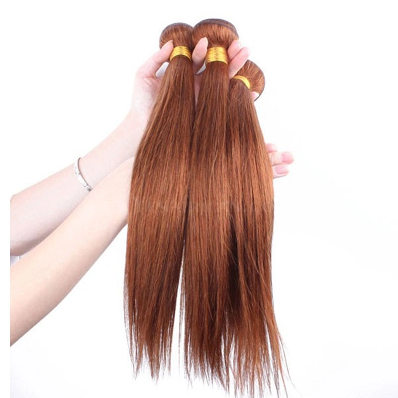 Color #30 Medium Brown Brazilian Remy Hair Straight Hair Weave 3 Buddles Deals