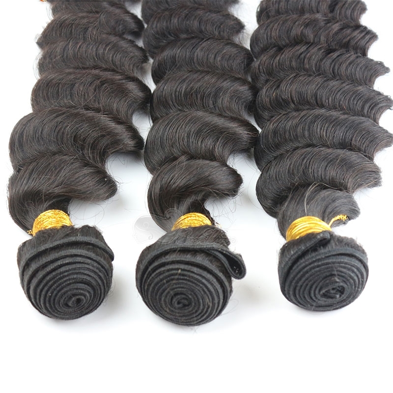 3pcs lot 100g Unprocessed 8A Grade brazilian Remy Hair Extensions 3 Bundles Deep Wave Human Hair Weft fast shipping