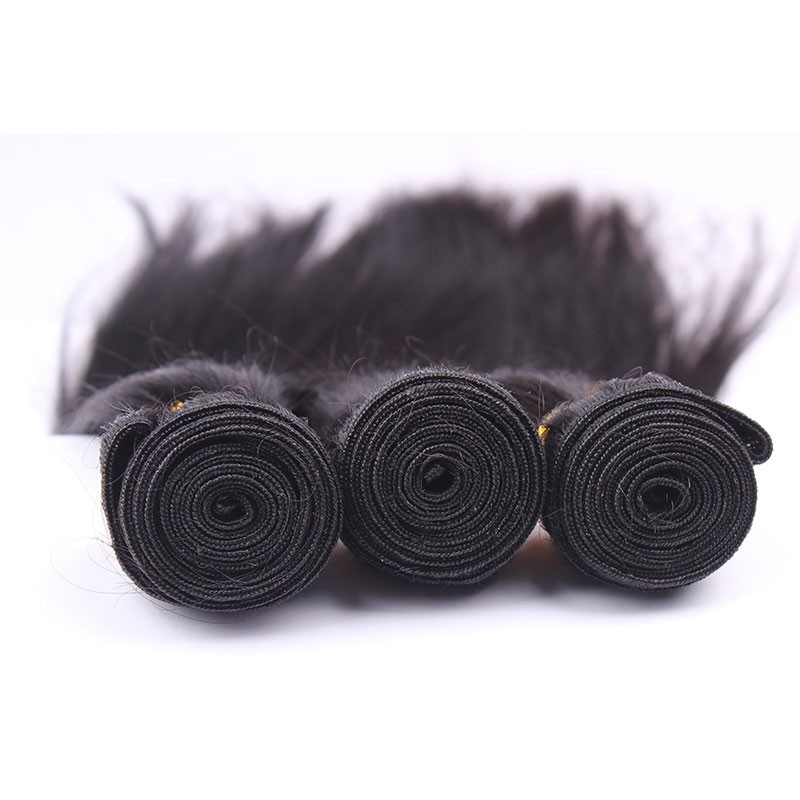 Silk Straight Brazilian Human Hair Extensions Weave 3 Bundles