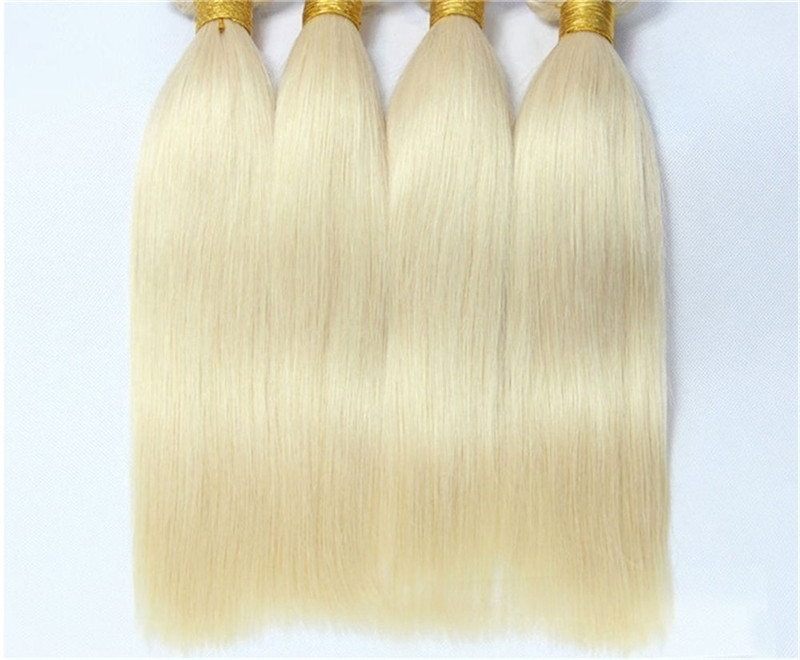 613 Honey Blonde Brazilian Hair Weave Human Hair Straight 3PC/Lot Non Remy Hair Bundles