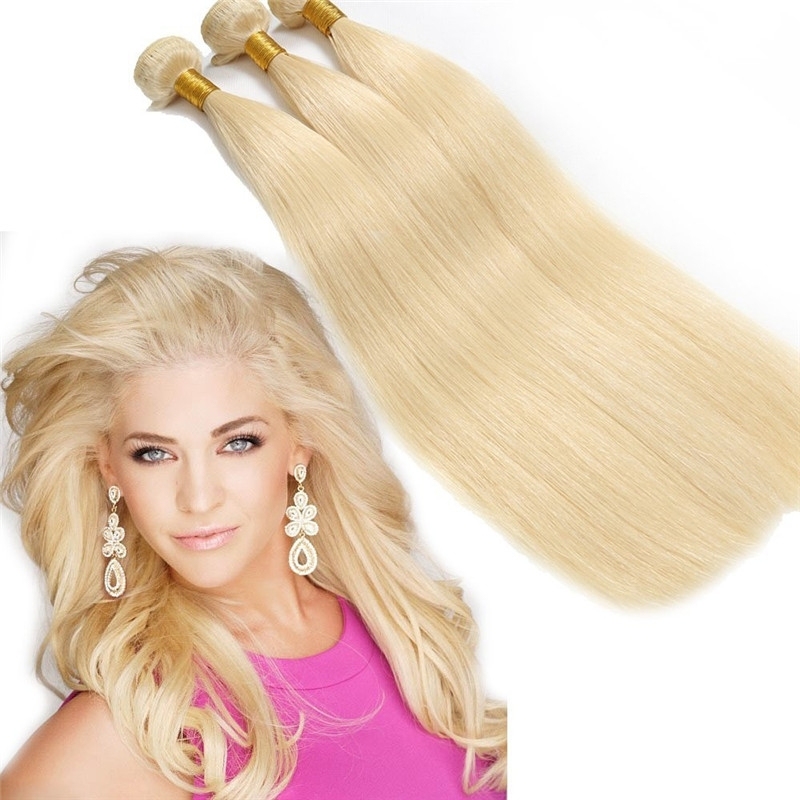 Blonde Brazilian Hair Straight 3 Bundle Deals 613 Blonde Remy Hair Platinum Blonde Remy Hair Honey Blonde Brazilian Hair