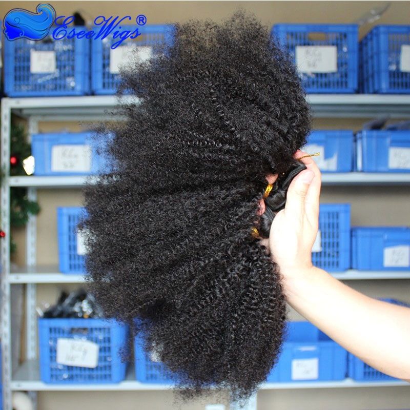 Afro Kinky Curly Brazilian Remy Hair 1 Pcs Brazilian Hair Weave Bundles 8A Hair Products Curly Human Hair Extensions