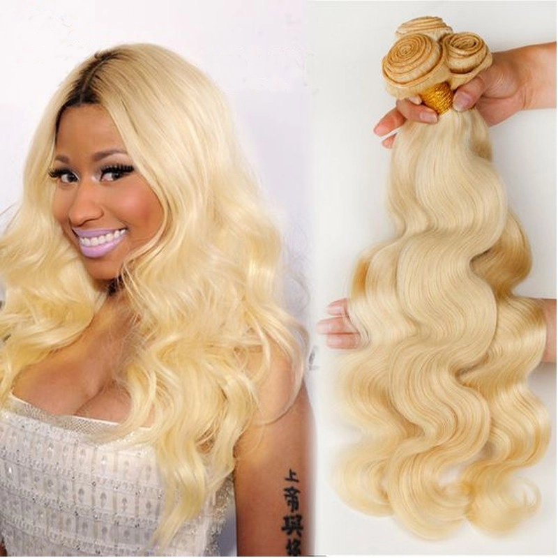 Platinum Blonde Remy Hair #613 Color Body Wave Brazilian Human Hair Weave 3pcs Bundle