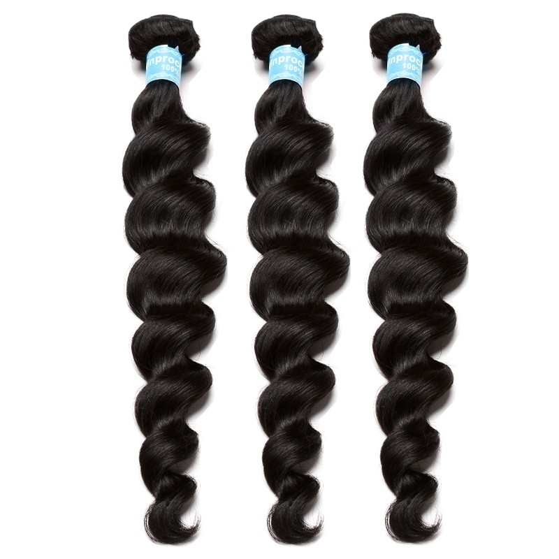 8A Grade Human Hair Extensions Unprocessed Brazilian Hair Loose Wave 3 Bundles