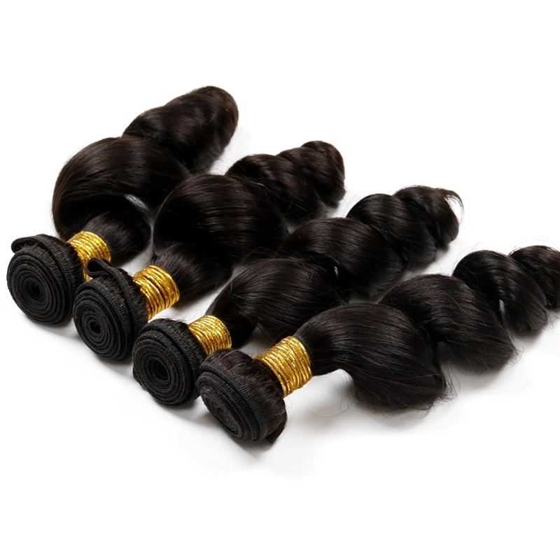 8A Remy Hair Bouncy Curl Unprocessed Hair 3 Bundles Loose Wave Peruvian Remy Hair Weave 3 Pc Lot