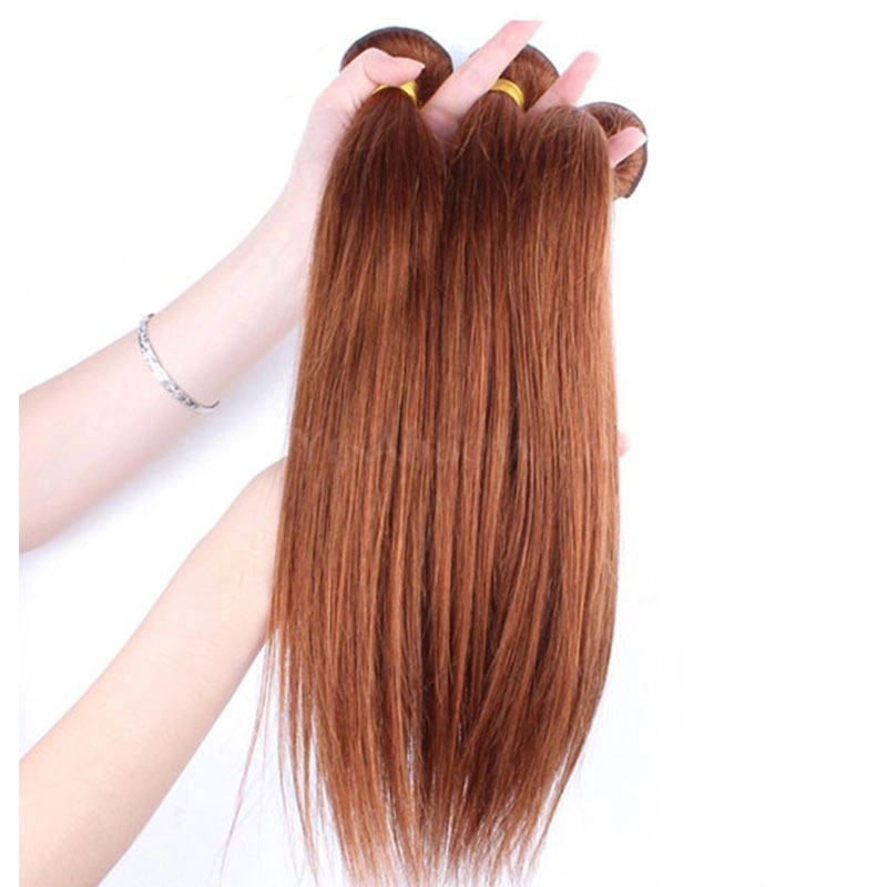 Color #30 Medium Brown Brazilian Remy Hair Straight Hair Weave 3 Buddles Deals