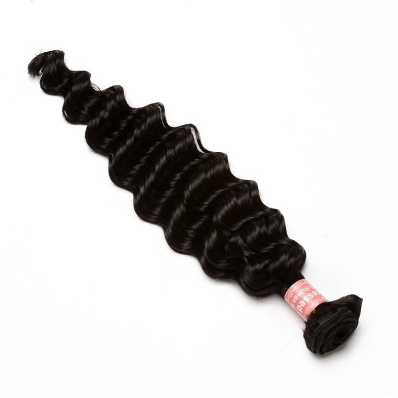 Deep Wave Brazilian Hair Weave Bundles For Sale 1 Pcs 8A Hair Products Curly Human Hair Extensions