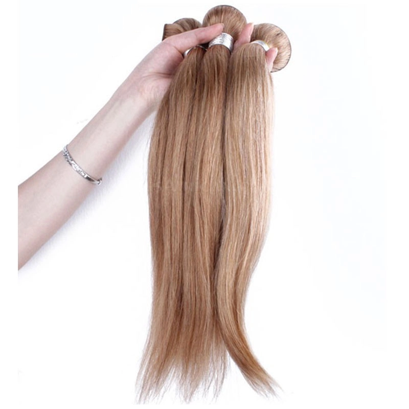 Best Website To Buy Bundle Hair Color #27 Honey Brown Straight Brazilian Human Hair Weave 3 Buddles