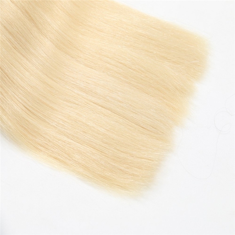 Blonde 613 Silky Straight Hair Weave Unprocessed Brazilian Remy Human Hair Extension 3 Bundles 300g Mixed Length