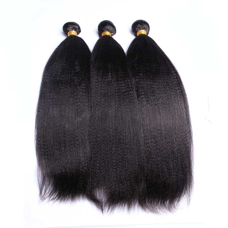 Best Website To Order Hair Bundles Italian Yaki Brazilian Human Hair Weaves 3Bundles Natural Color