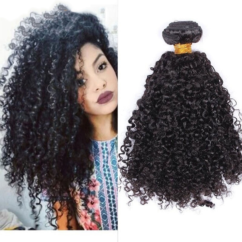 Best Kinky Curly Brazilian Remy Hair 1 Pcs Brazilian Hair Weave Bundles 8A Hair Products Curly Human Hair Extensions
