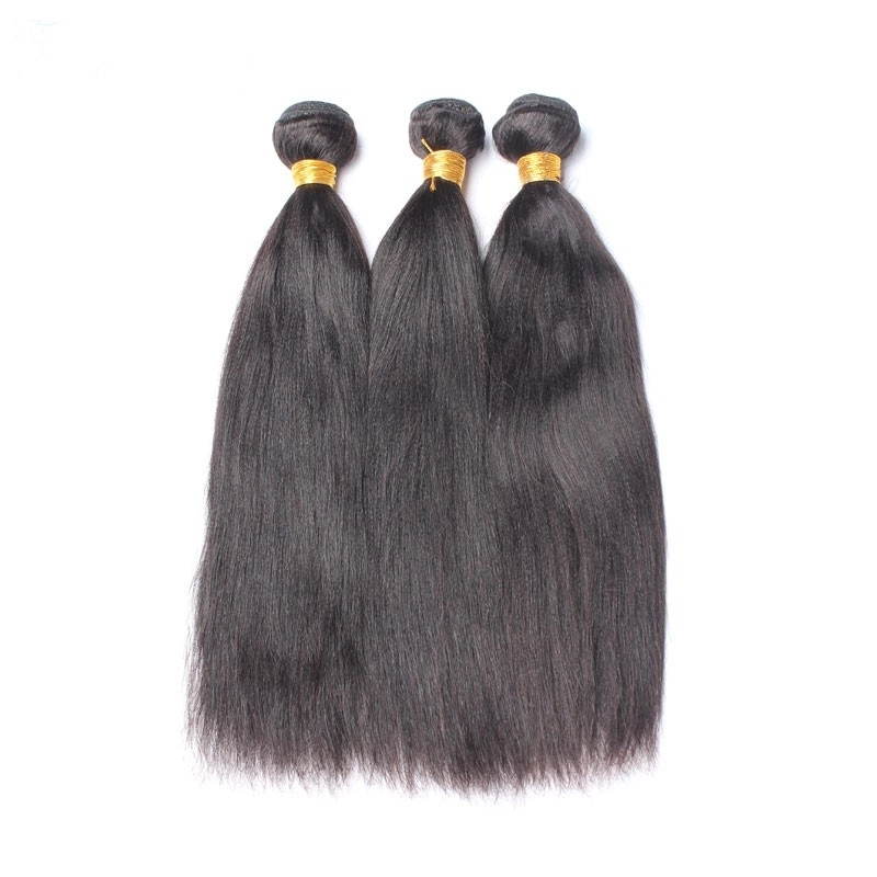 Good Bundle Hair Websites Yaki Straight Hair Weave 3 Bundles Brazilian Human Hair Natural Color
