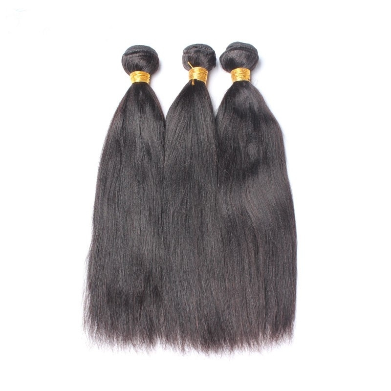 Good Bundle Hair Websites Yaki Straight Hair Weave 3 Bundles Brazilian Human Hair Natural Color